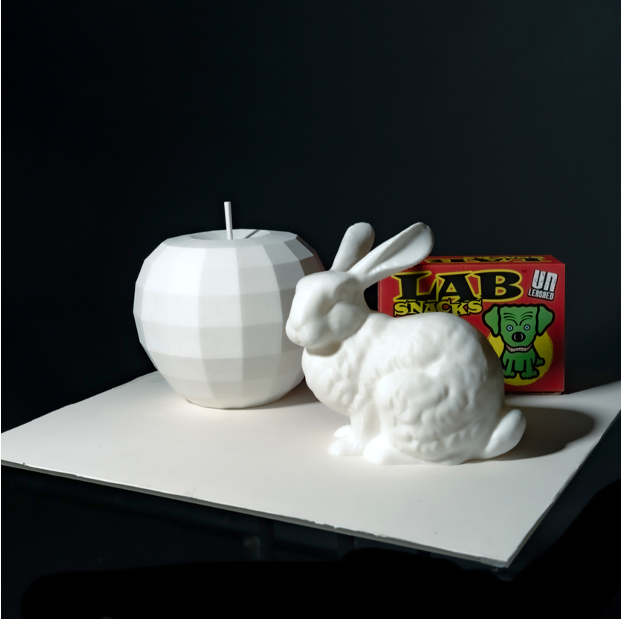 Color reference image of the bunny scene.